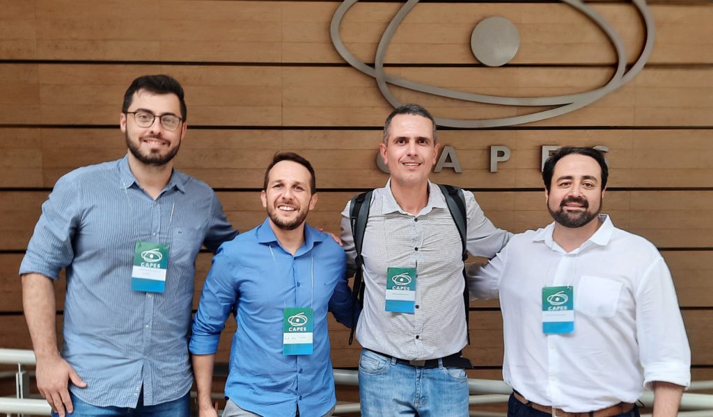Da esquerda para direita, os professores egressos do PPG, Pedro Alves, Paulo Cristaldo, Gustavo Martins e Renato Sarmento
